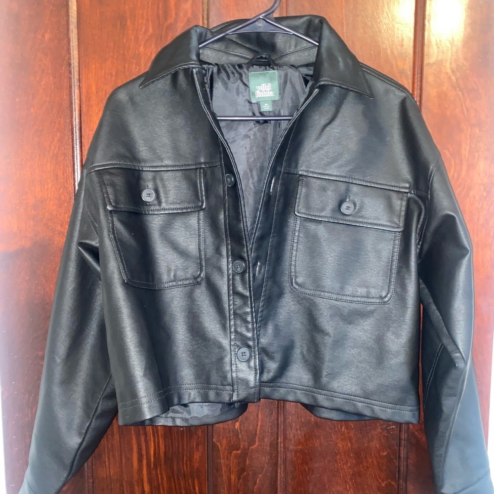 Faux leather jacket